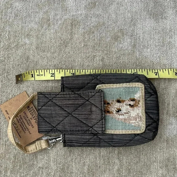 Vintage Needlepoint Horse Clip On Pouch Handcrafted New with Tags Equestrian - Picture 4 of 6